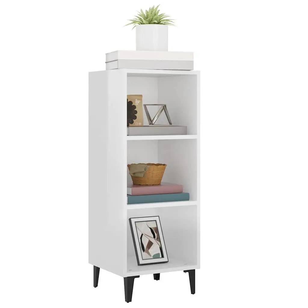 High Gloss White Sideboard Cabinet with 3 Compartments