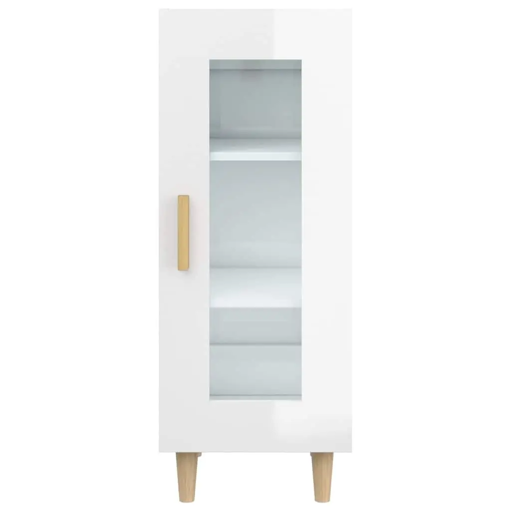 High Gloss White Sideboard with 3 Compartments