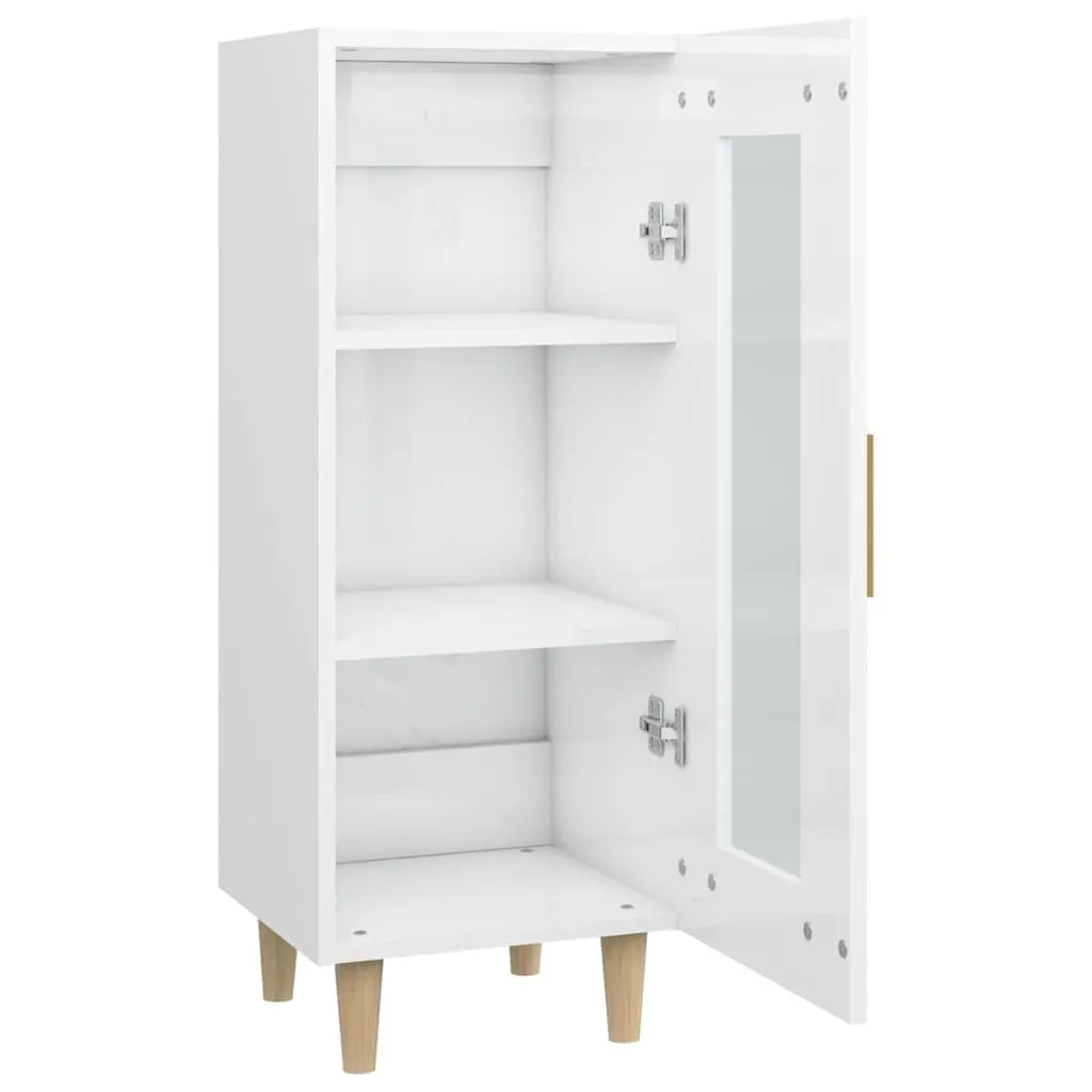 High Gloss White Sideboard with 3 Compartments