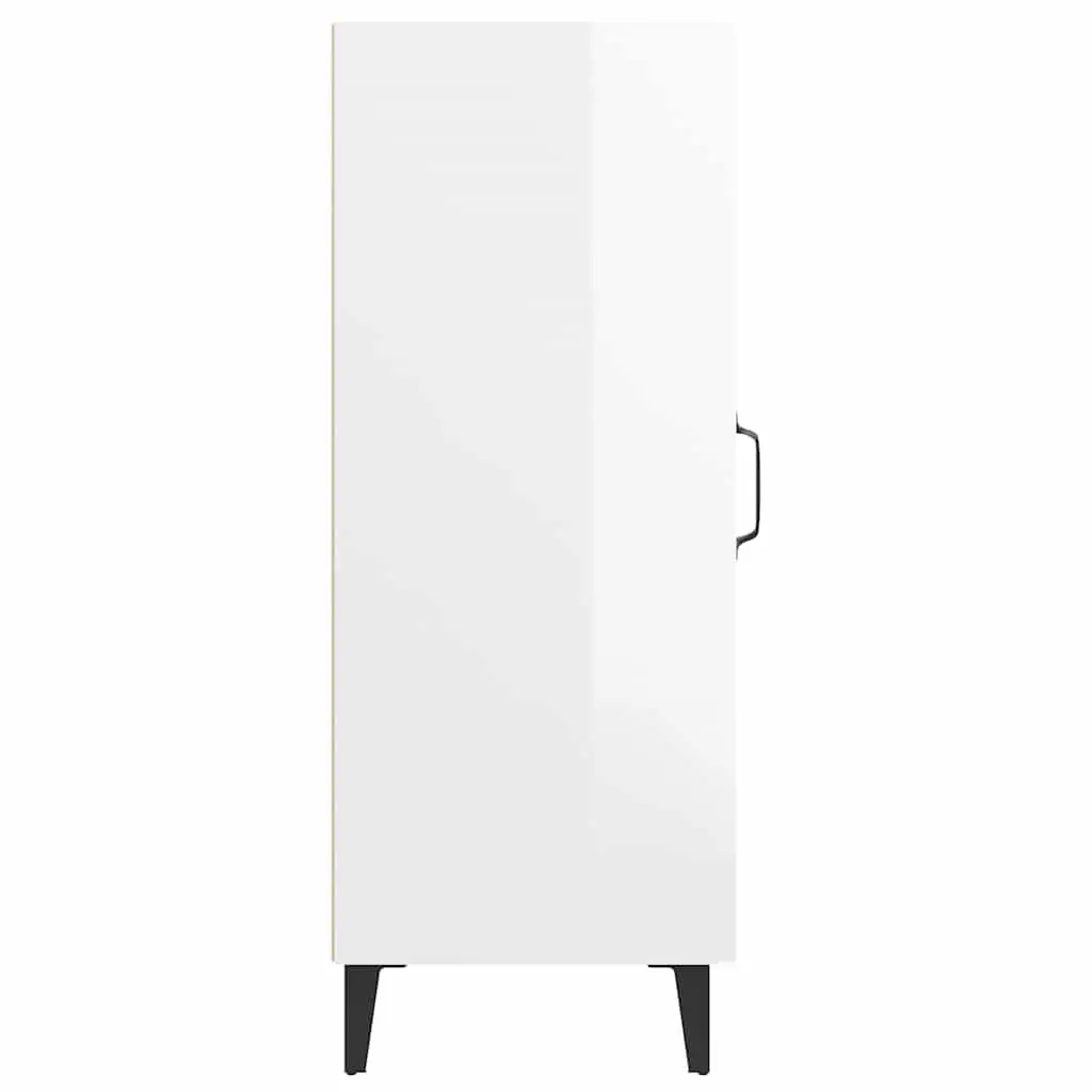 Sideboard Cabinet Engineered Wood 90cm White High Gloss