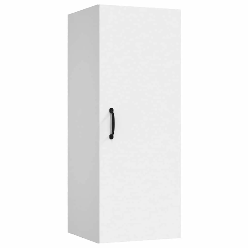 Hanging Wall Cabinet White 34.5x34x90 cm Storage Organiser Shelving Unit