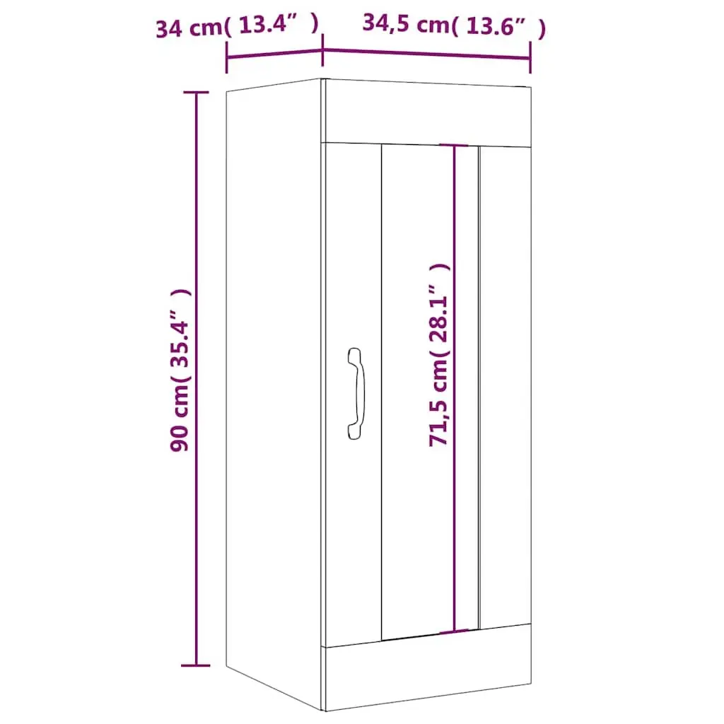 White Wall-Mounted Storage Cabinet with 3 Compartments