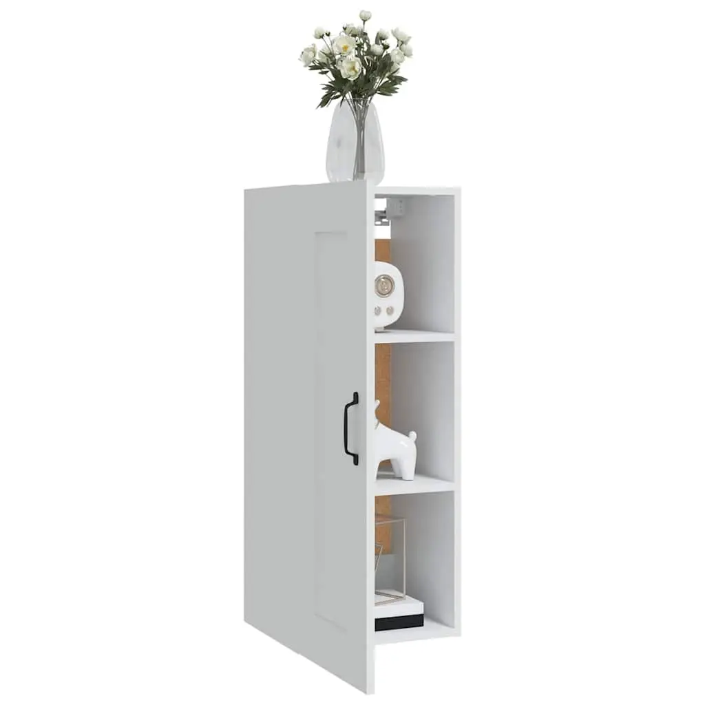 White Wall-Mounted Hanging Storage Cabinet 35x34x90cm