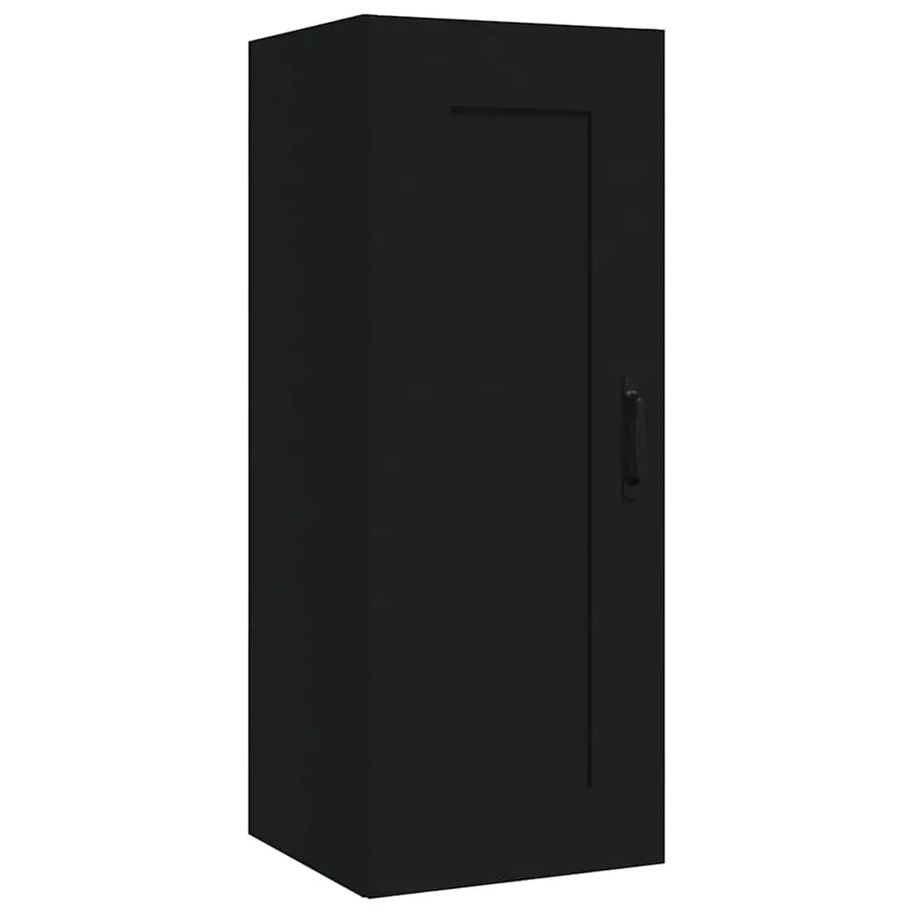 Black Wall-Mounted Hanging Storage Cabinet 35x34x90cm