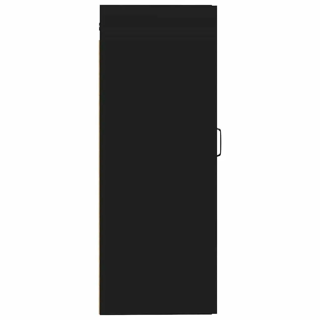 Black Wall-Mounted Hanging Storage Cabinet 35x34x90cm