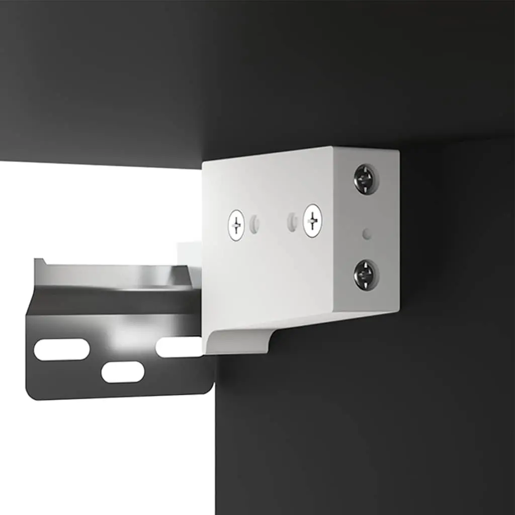 Black Wall-Mounted Hanging Storage Cabinet 35x34x90cm