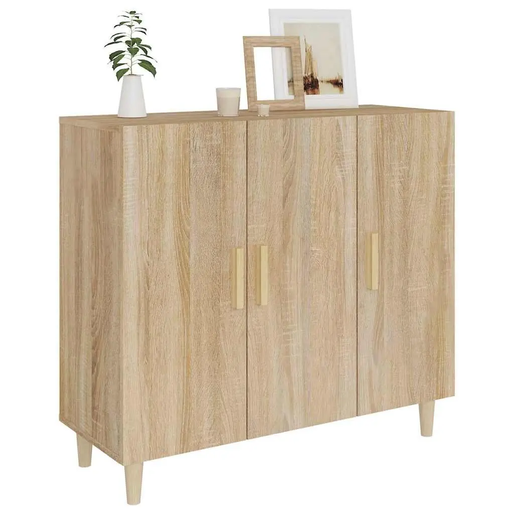 Brown Sideboard Storage Cabinet 90x34x80 cm