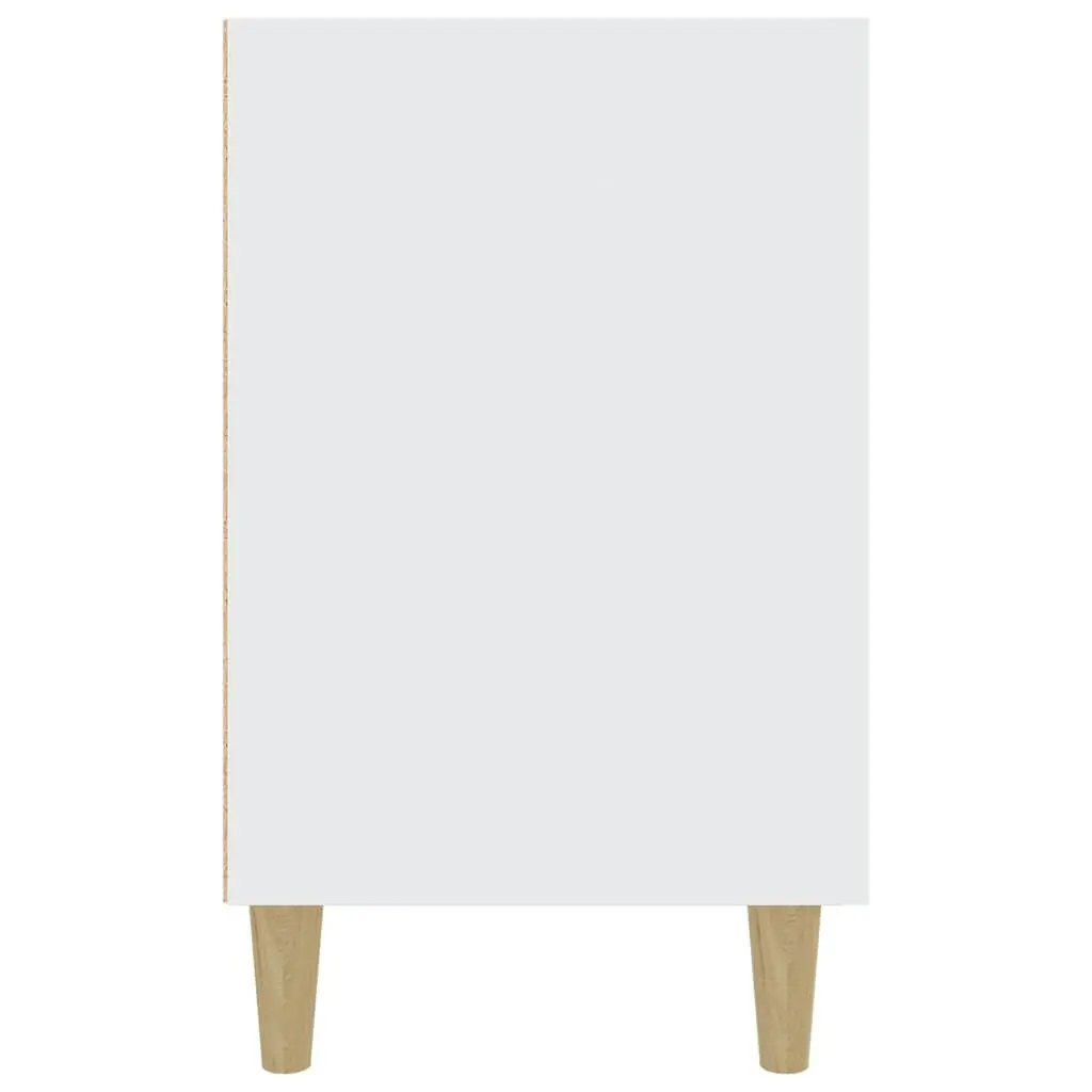 Sideboard Engineered Wood 100x36x60cm White 2 Doors 2 Drawers Storage Cabinet