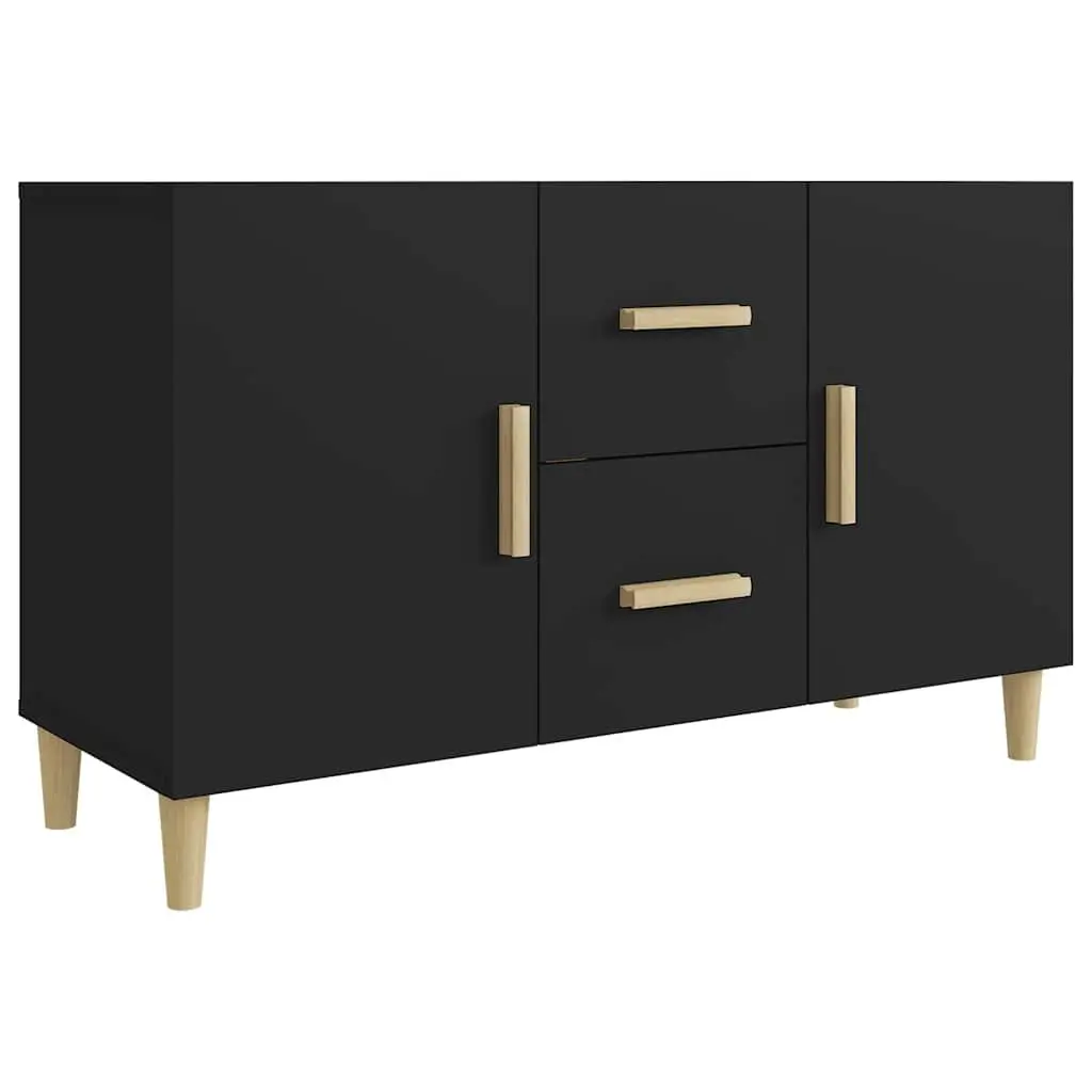 Black Storage Sideboard Cabinet 100x36x60 cm
