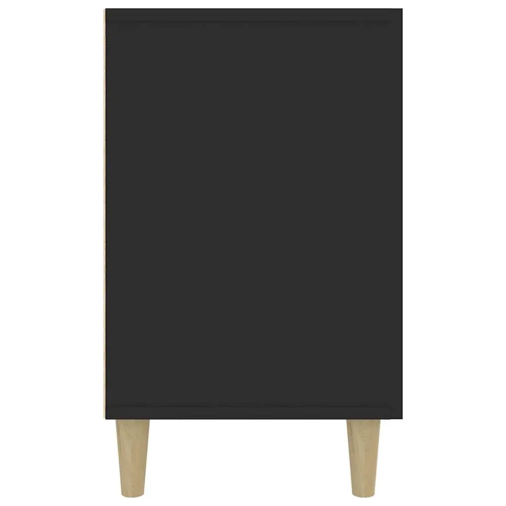 Black Storage Sideboard Cabinet 100x36x60 cm