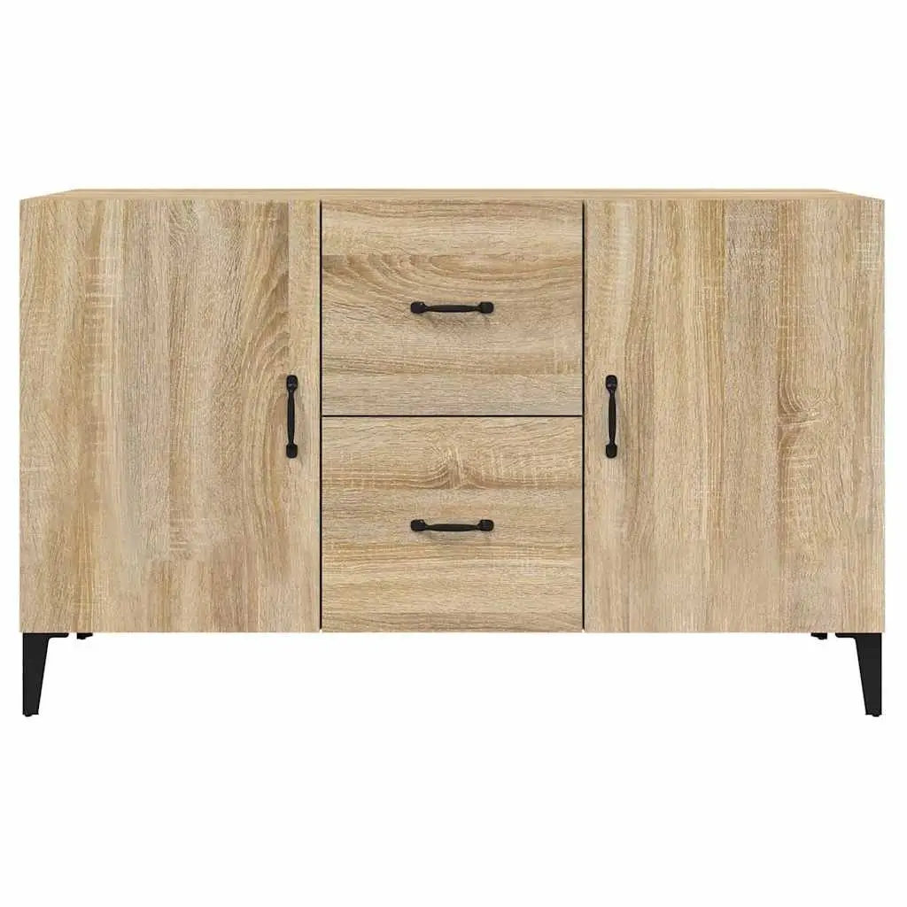 Engineered Wood Brown Sideboard with 2 Doors & 2 Drawers