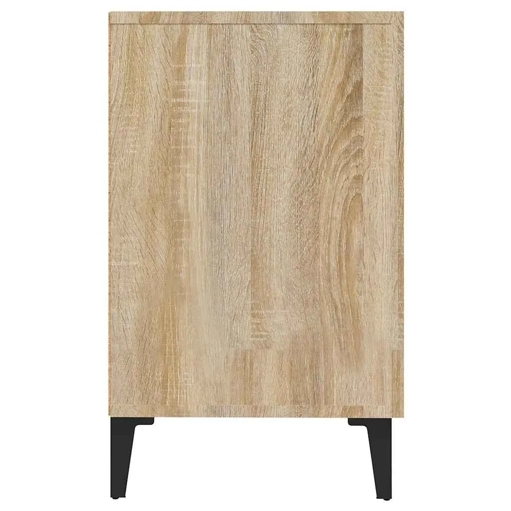 Engineered Wood Brown Sideboard with 2 Doors & 2 Drawers