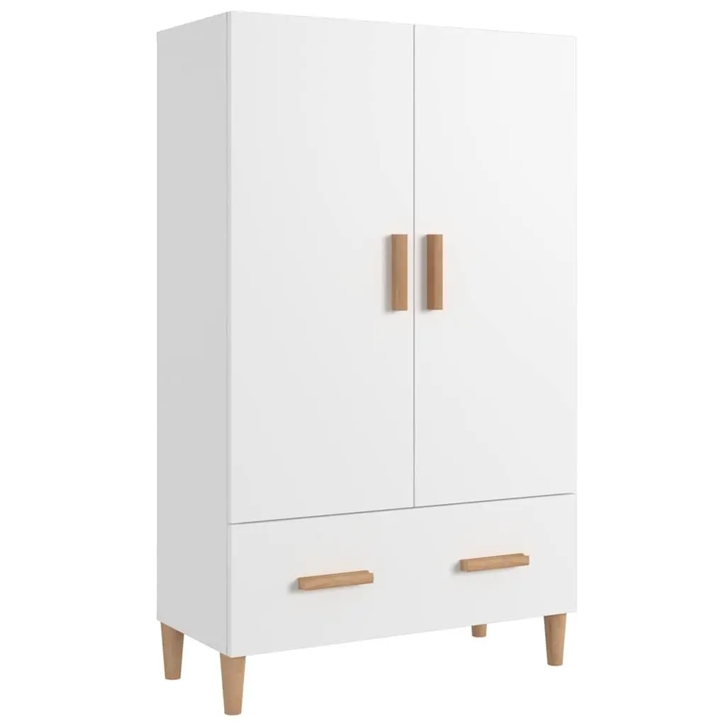 Storage Highboard Cabinet Engineered Wood White 70cm Wide 31cm Deep 115cm High Sideboard Furniture
