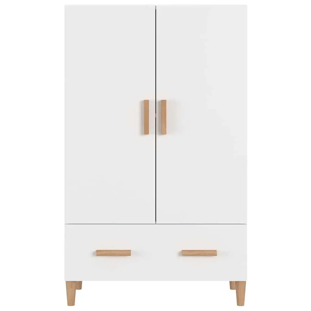Storage Highboard Cabinet Engineered Wood White 70cm Wide 31cm Deep 115cm High Sideboard Furniture