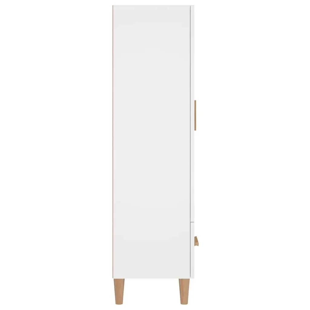 Storage Highboard Cabinet Engineered Wood White 70cm Wide 31cm Deep 115cm High Sideboard Furniture