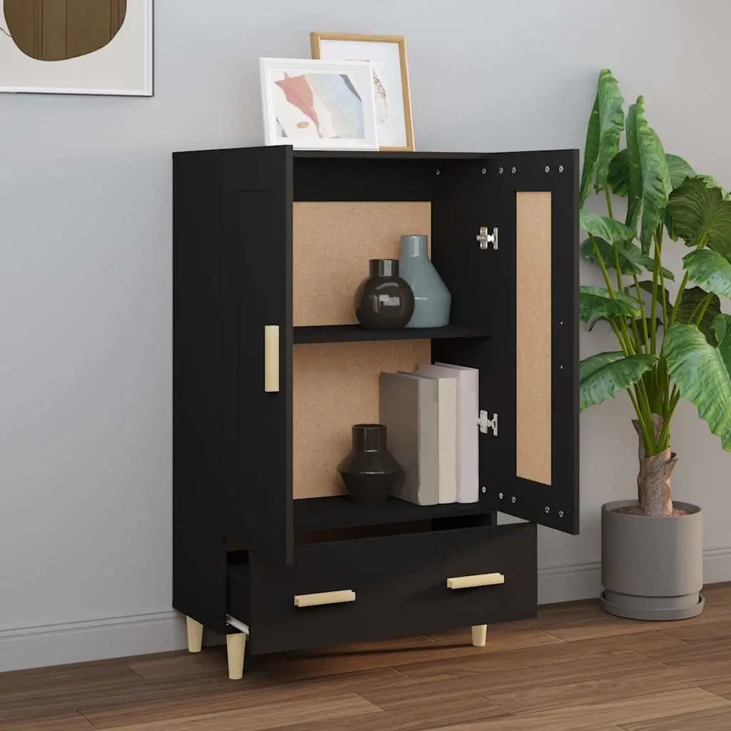 Sideboard Engineered Wood 70x31x115cm Black