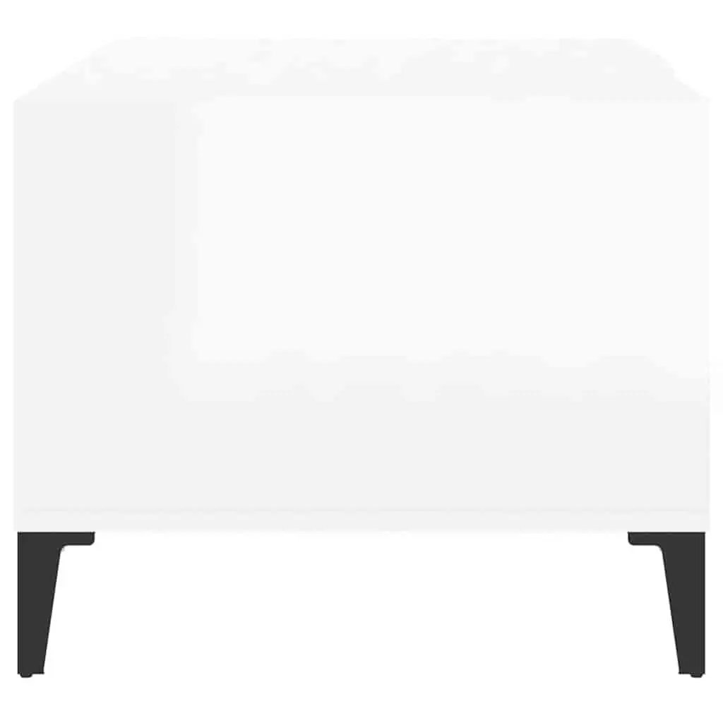 High Gloss White Coffee Table with Ample Storage
