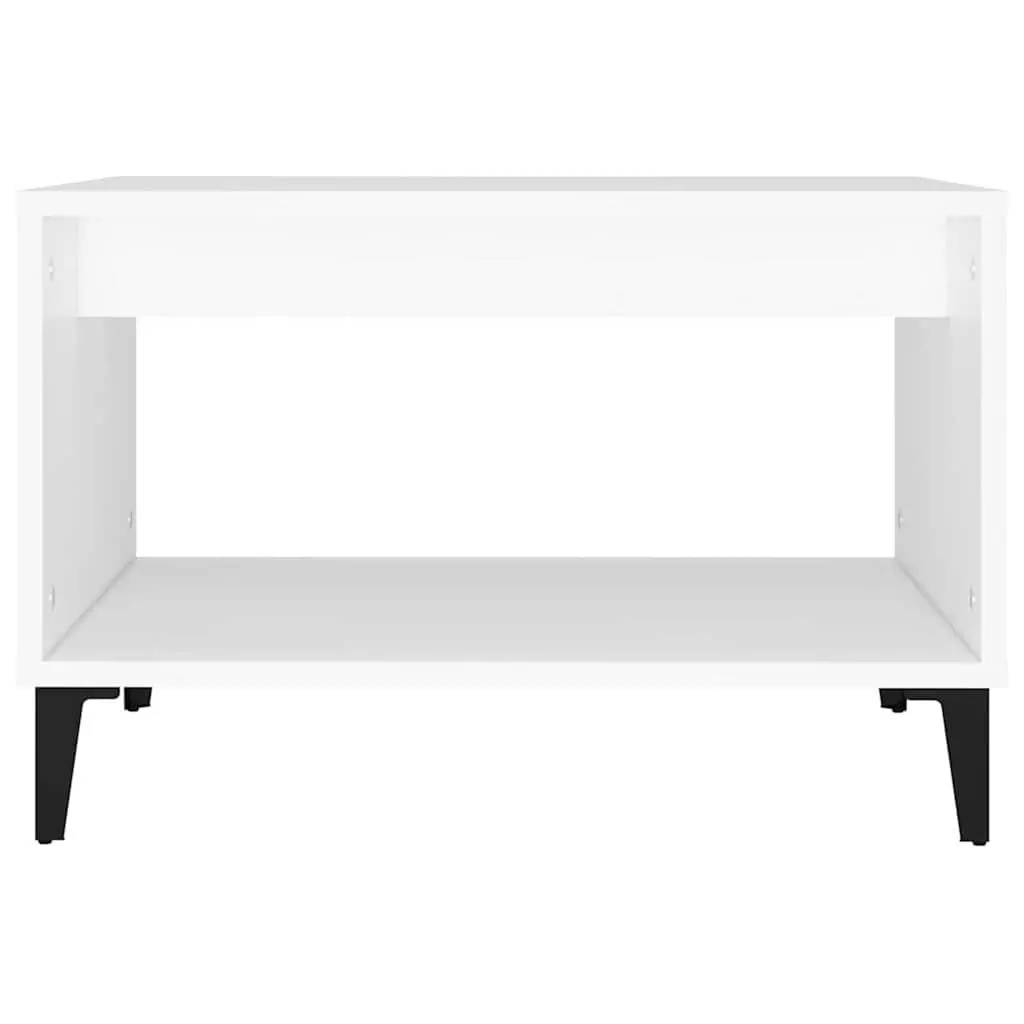 White Coffee Table with Open Storage Space