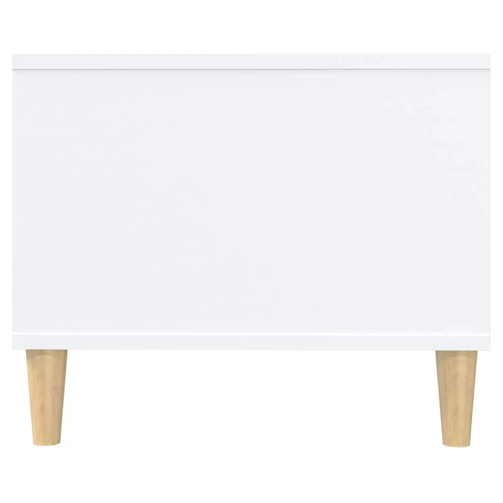 White Coffee Table with Storage Compartments