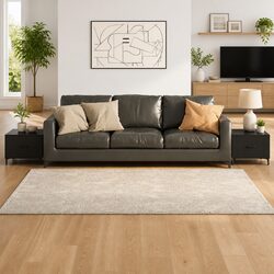 Coffee Table Set 2 pcs Black Industrial Metal Legs Storage Drawer 50x50x40 cm