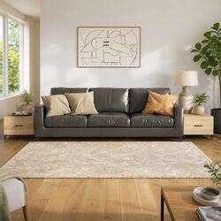 Stylish Coffee Table Set of 2 with Sturdy Metal Legs