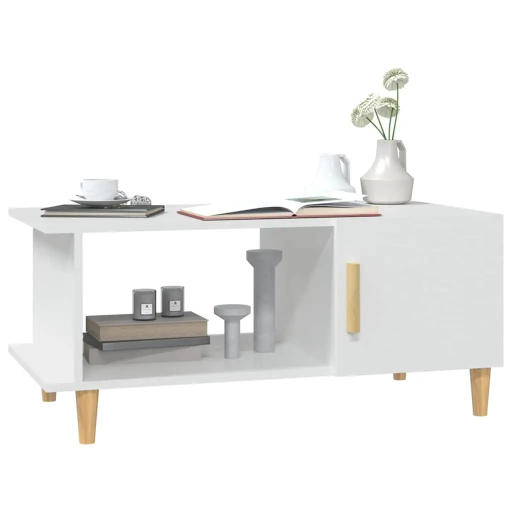 Engineered Wood Coffee Table with Storage Compartment