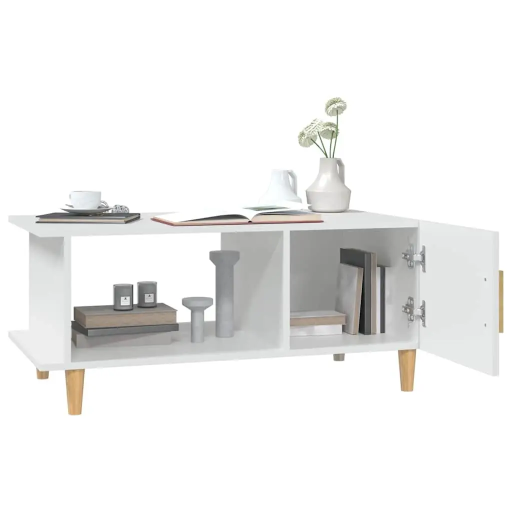 Engineered Wood Coffee Table with Storage Compartment