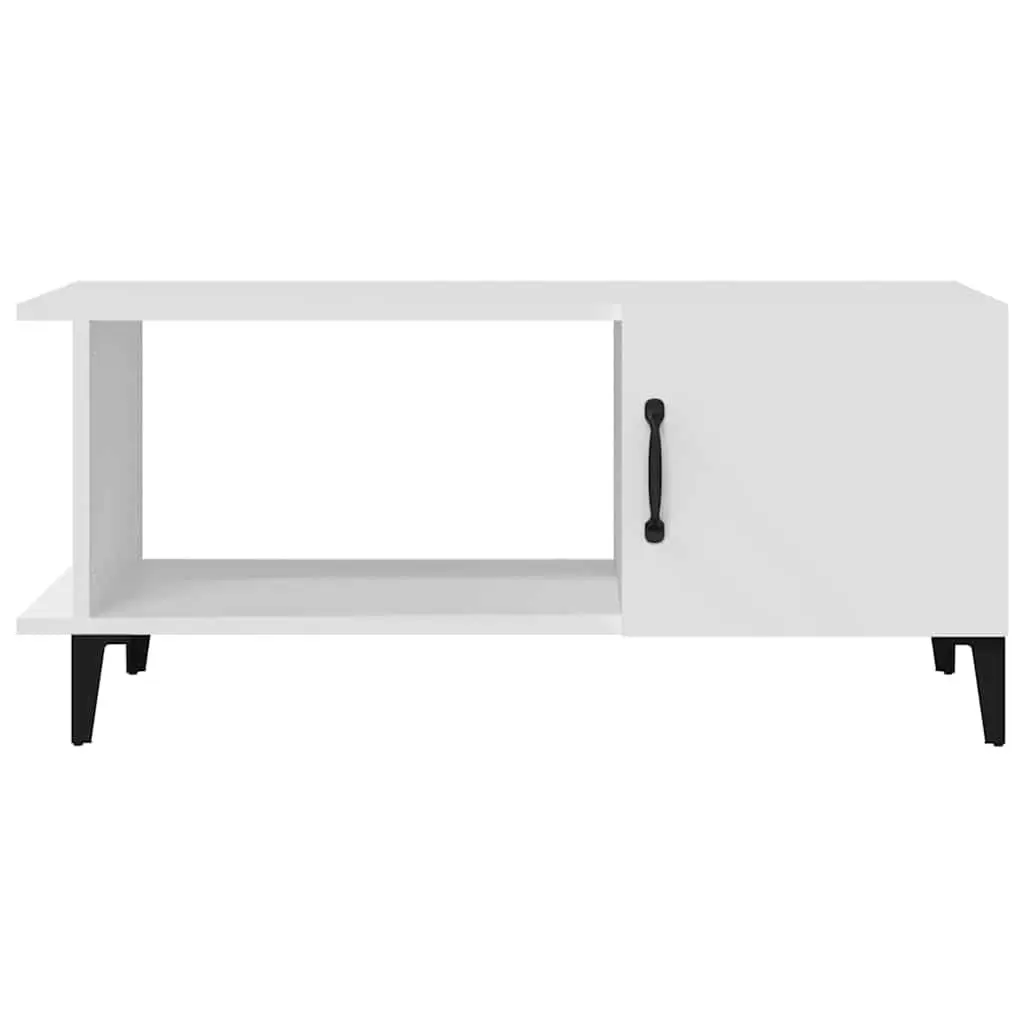 White Coffee Table 90x50x40 cm with Storage