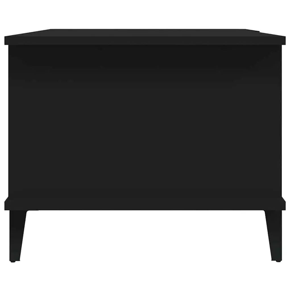 Black Coffee Table with Storage Compartment and Shelf