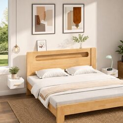 Wall-mounted Bedside Cabinets 2 pcs Floating Nightstands Storage Shelves White
