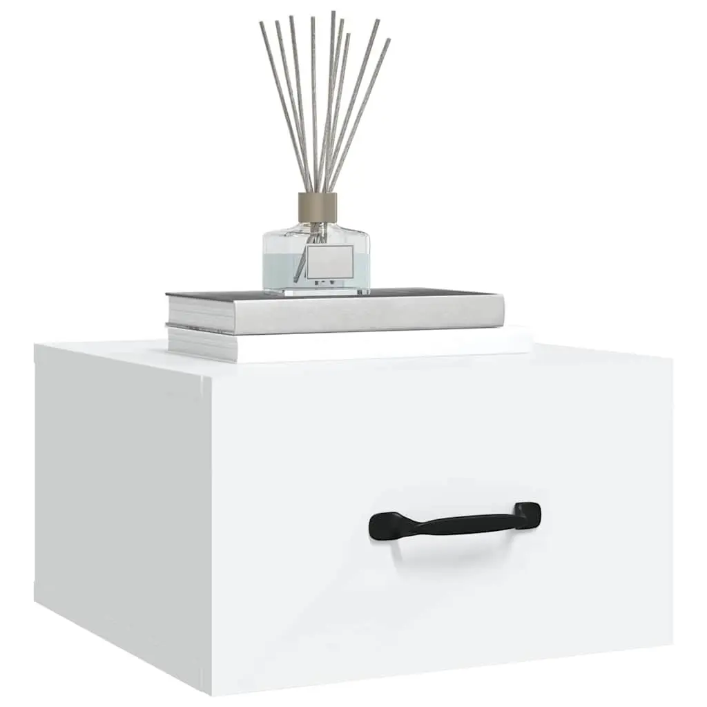 Wall-mounted Bedside Cabinets Engineered Wood 35 x 35 x 20 cm White 2 Piece Set