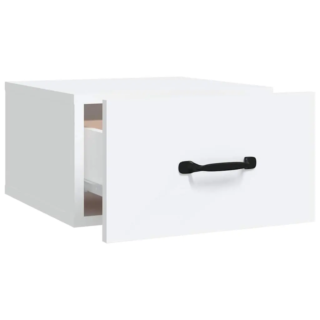 Wall-mounted Bedside Cabinets Engineered Wood 35 x 35 x 20 cm White 2 Piece Set