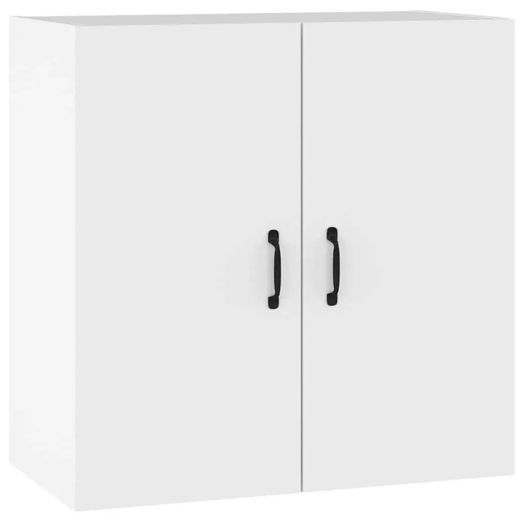 White 2-Door Floating Wall Cabinet for Storage