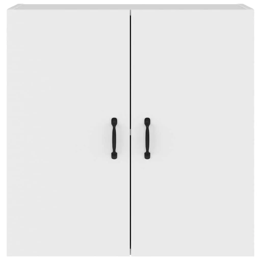 White 2-Door Floating Wall Cabinet for Storage
