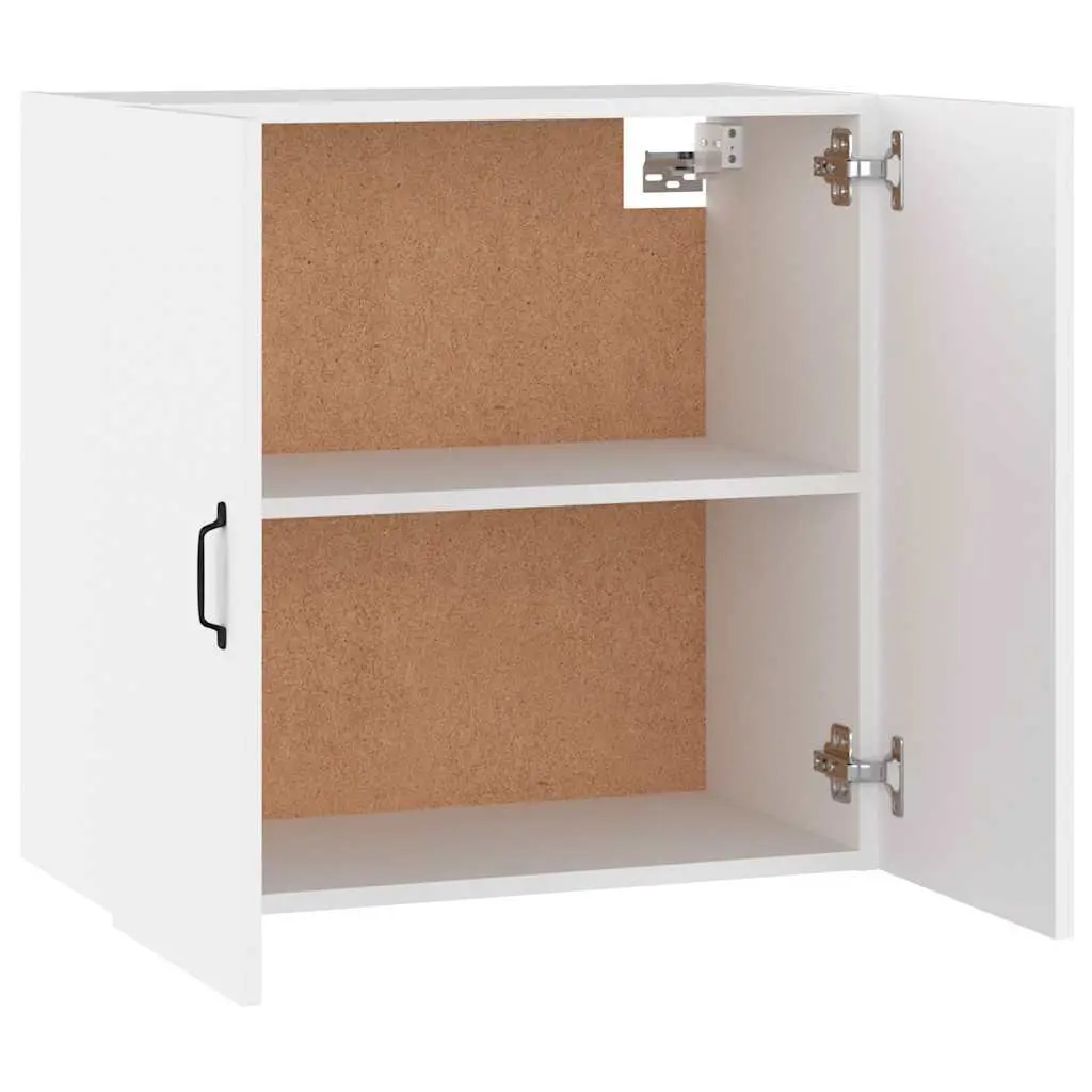 White 2-Door Floating Wall Cabinet for Storage
