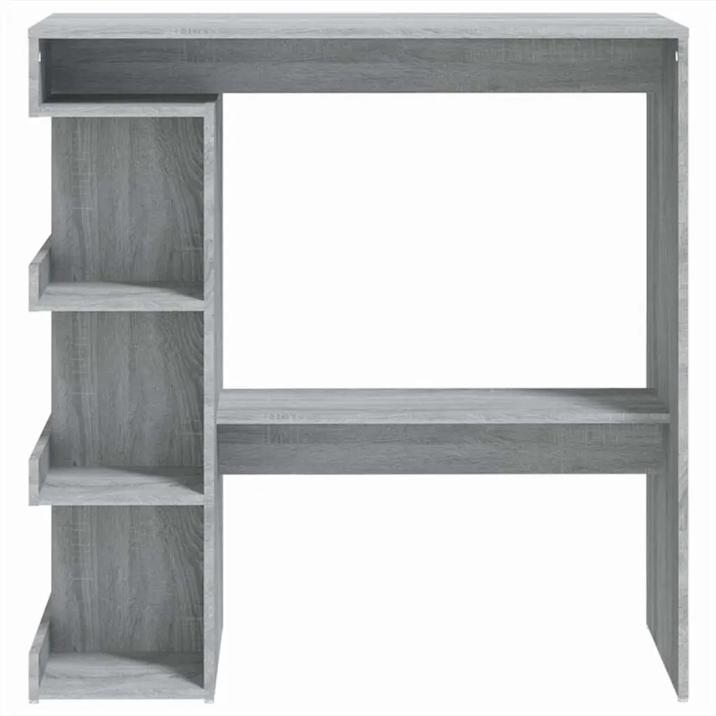 Grey Bar Table with Storage for Dining Areas