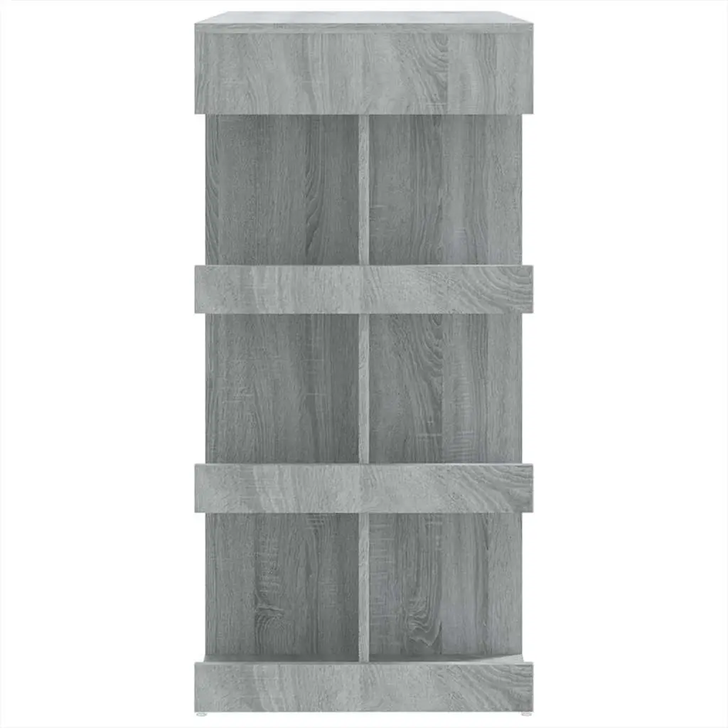 Grey Bar Table with Storage for Dining Areas