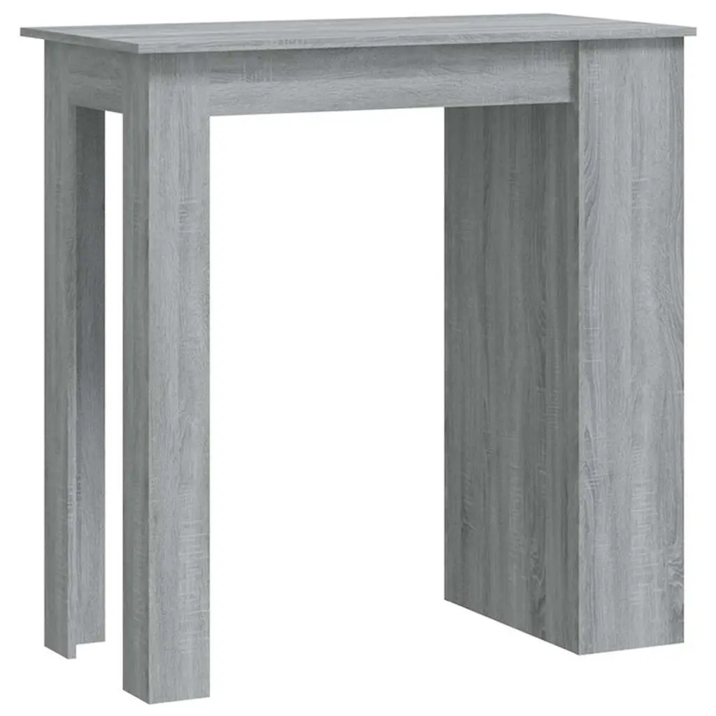 Bar Table with 3 Storage Racks in Grey Sonoma