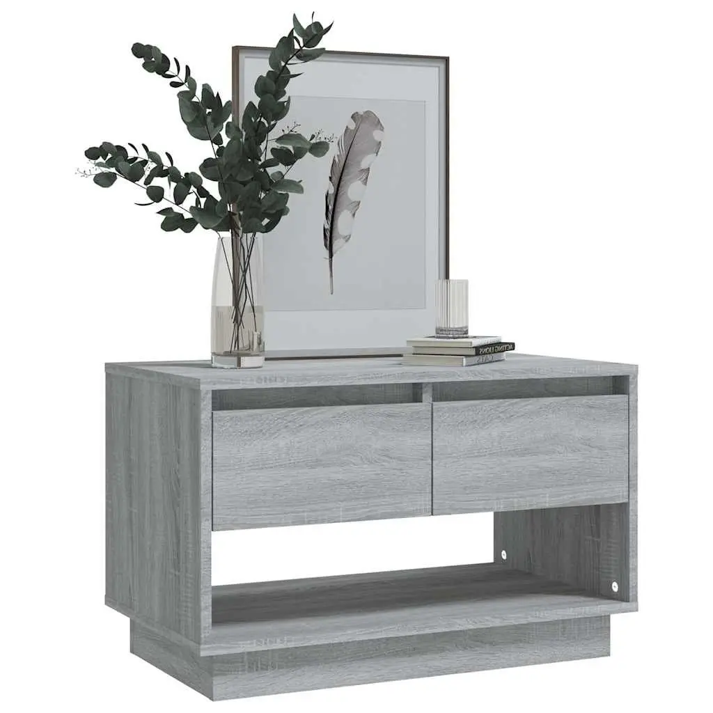 Grey TV Cabinet 70x41x44cm with Drawers