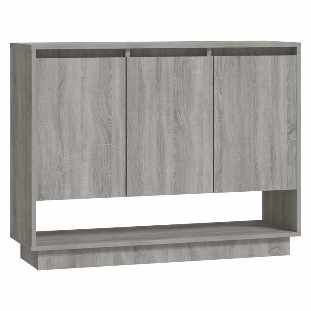 Grey Sideboard Storage Cabinet 97x31x75cm