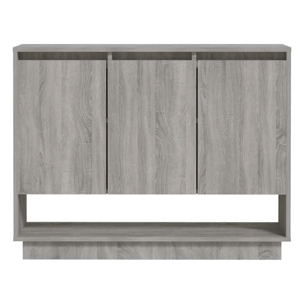 Grey Sideboard Storage Cabinet 97x31x75cm
