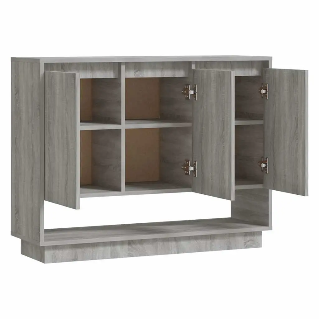 Grey Sideboard Storage Cabinet 97x31x75cm