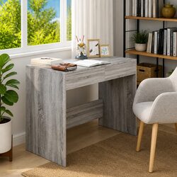 Sturdy Grey Sonoma Office Desk with 2 Drawers