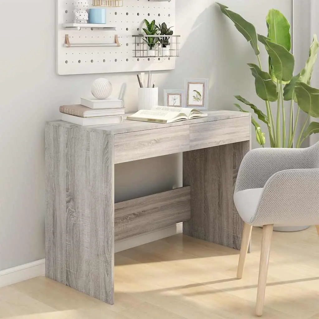 Grey Sonoma Office Desk with 2 Drawers