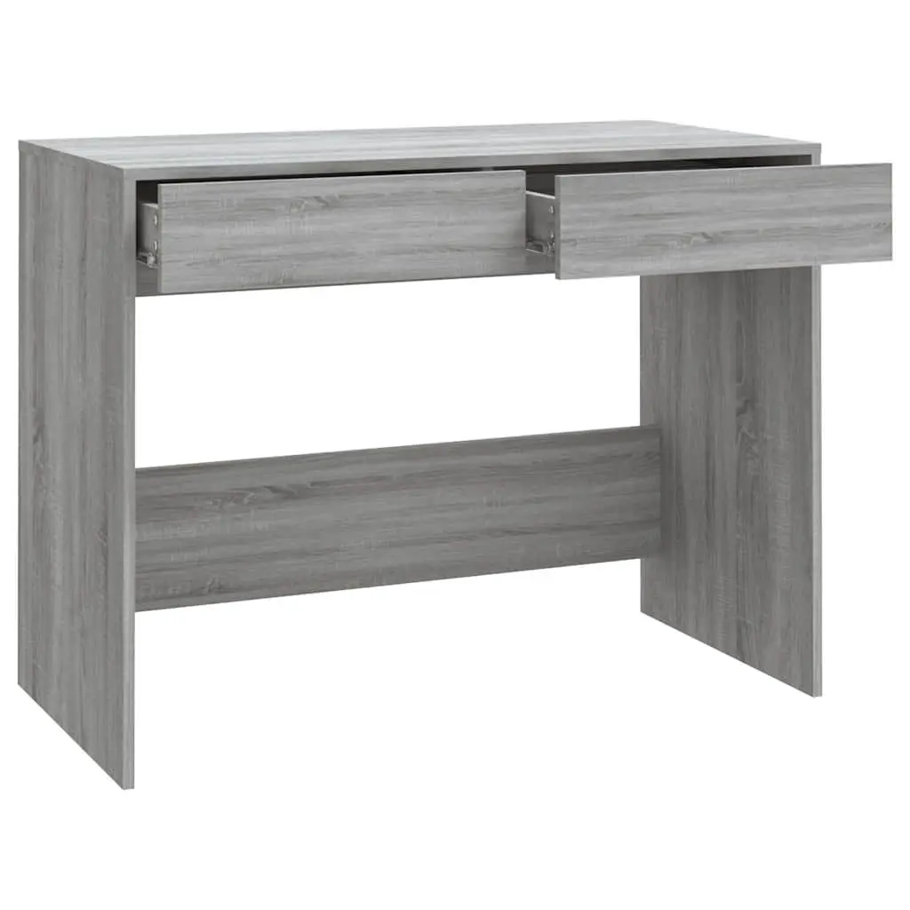 Grey Sonoma Office Desk with 2 Drawers