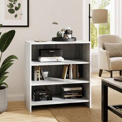 Durable Grey Sideboard Storage Cabinet with 3 Shelves