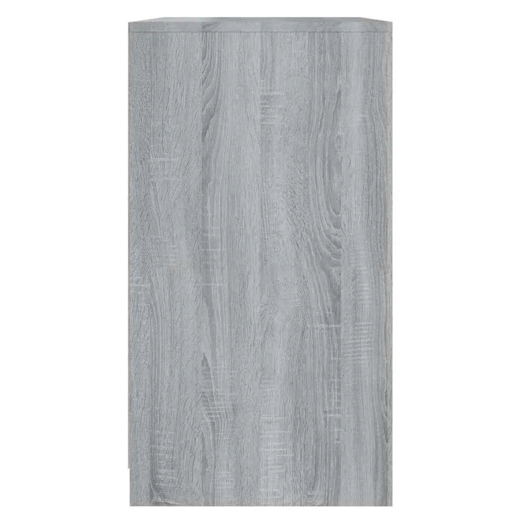 Grey Sideboard Storage Cabinet with 3 Shelves