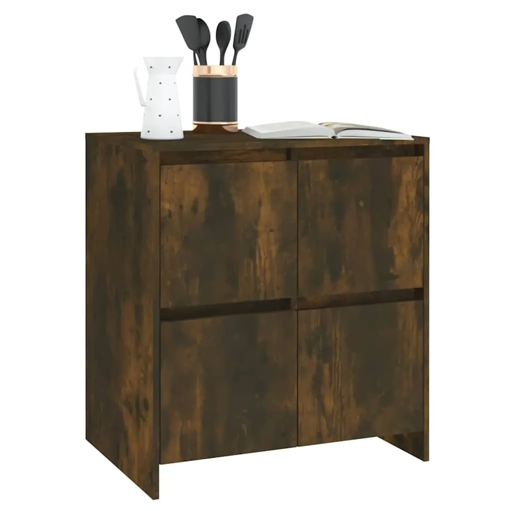 Brown 4-Door Sideboard for Living Room Storage