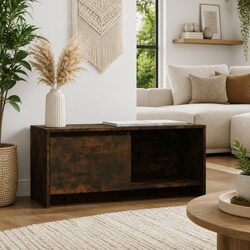 Sturdy Brown Lowboard TV Cabinet for Living Rooms