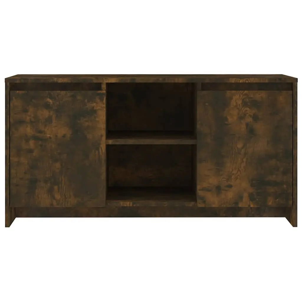 TV Cabinet Storage Unit Engineered Wood 102 x 37.5 x 52.5 cm Brown Smoked Oak